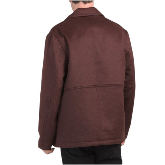 COLE HAAN Wool Blend Heathered Luxe Zip Jacket - Picture 2 of 2